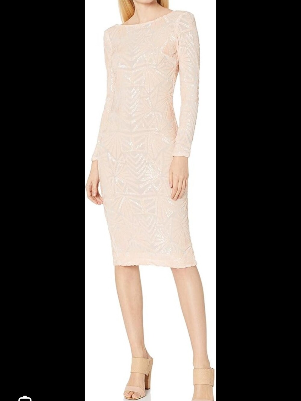 Dress The Population in Pale Blush
